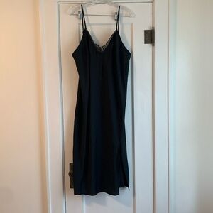 Black Midi Slip Dress